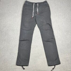 Topo Designs Dirt Pants Charcoal Gray Organic Cotton Mens Small Stretch Hiking